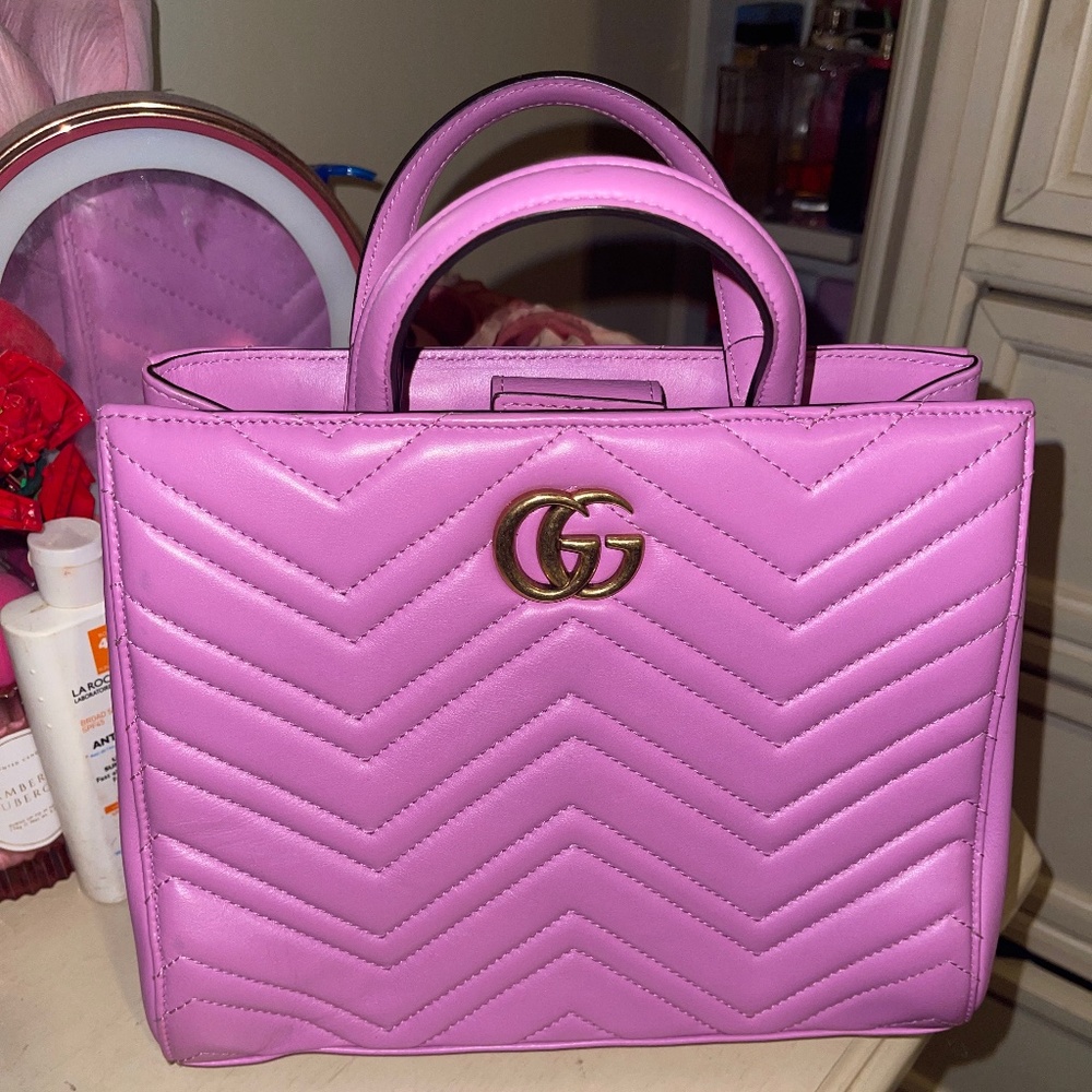 Gucci marmont top handle candy pink